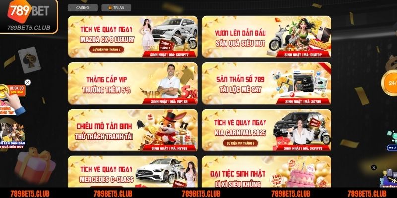 Ưu đãi hấp dẫn nhận ngay khi nạp tiền 789BET